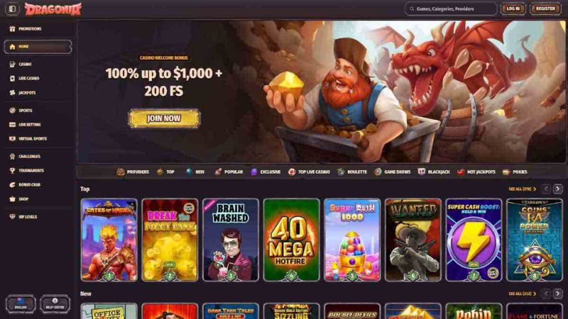 Dragonia Casino screenshot